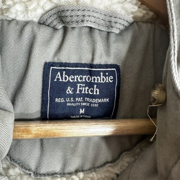 Vintage Y2K Abercrombie & Fitch Fur Lined Parka Jacket Womens M Green Bella Swan - Picture 9 of 16